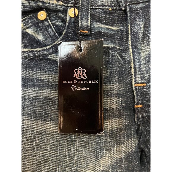 Rock & Republic Sienna Blue Jeans Women's Size 23 Dark Wash Denim NWT - Picture 3 of 8